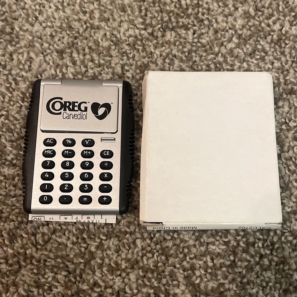 Coreg Carvedilol Pharmaceutical Drug Rep Calculator Promo Ad High Blood Pressure